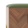 Nina 4 Pairs Solid Wood Shoe Cabinet With Seat In Amber Walnut Finish Olive Leatherette