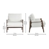 Serenity Boucle Fabric Arm Chair in Off White