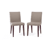 Persica Solid Wood Dining Chair Set Of 2 In Dark Walnut Finish