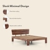 Marieta Bed Solid Wood King Size Bed In Teak Finish