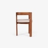 Attica Solid Wood Dining Chair with Arm in Beige Colour