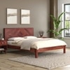 Dado Solid Wood King Non Storage Bed in Brown Colour