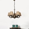 Devansh Dual Gold  Antique Wall Mounted Lamp With Off-White Cotton Shade