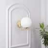Moon Shine Brass and Frosted White Wall Light