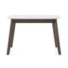 Lunar Solid Wood and Carrara White 4 Seater Dining Table in Danish Walnut Finish