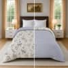 White Floral 300 GSM Cotton Double Bed Size Comforter from Threads