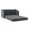 Kobi 2 Seater Fold Out Sofa Cum Bed in Charcoal Haze Colour with topper