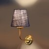 Devansh Metal Electric Wall Light in Gold Colour with Blue Shade Count of 1 Light