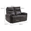 Venezia Two Seater Motorized Leather Recliner in Smoke Grey Colour
