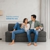 Sleepwell Sofa Cum Bed 3 Seater Queen Bed Resitec Foam Grey 75x60x7 Inch