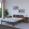 Woodwhiz Solid Wood Queen Size Non Storage Bed In Provincial Teak Finish