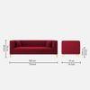 Tuxedo Fabric Sofa (Red)