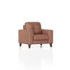 Verona Premium 1 Seater Fabric Sofa in Mocha Mouse Velvet Colour