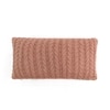 Colette Dark Coffee Cotton Knitted Cushion Cover 12X20 Inches