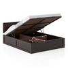 Kuba Solid Wood King Size Hydraulic Storage Bed In Mahogany Finish