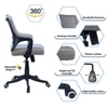 Ddeasirea Mid Back Ergonomic Chair in Grey Colour