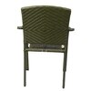 Wagga Wagga Wicker Table And Chair Set In  Dark Dreen Dual Tone Finish