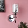Eliante Modern Wall Lights Silver, Chrome & Glass Material & White Finish