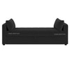 Jedlo Velvet 2 Seater Ottoman Bench with Storage in Black Color