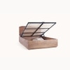 Yoho Solid Wood Queen Hydraulic Bed in Brown Colour