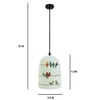 Flying Flock Glass Electric Hanging Light in White Colour