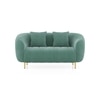 Amora 2 Seater Fabric Sofa In Dusty Turquoise Velvet Colour