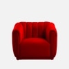 Rosa Fabric Sofa (Red)