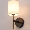 Eliante Cloth Shade Wall Lights Mild Steel & Glass Material Dark Brown & White Finish