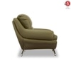 Clarkson 3 Seater Leatherette Sole in Olive Green Colour
