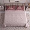 Maroon Shade Floral Cotton 400 Tc Flat Super King Bed Size Sheet With 2 Pillow Cover