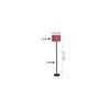 Jefferson Pink Fabric Shade Floor Lamp with Black Iron Base
