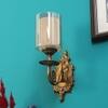 Eliante Modern Wall Lights Mild Steel & Glass Material Antique Gold & Champaign Finish