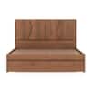 Koro Solid Wood Queen Size Drawer Storage Bed In Amber Walnut Finish