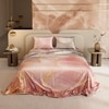 Stoa Paris 300TC UltrSatin Super King Bedsheet with 2 Pillow Covers Satin Super Grey Peach