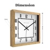 Minimal Square Wooden Wall Clock with Stylised Numerals and Clean Frame