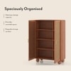 Takai Solid Wood 2 Door Wardrobe In Red Cedar Finish