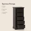 Alexandra Solid Wood Chest of Drawers in American Walnut Finish