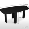 Scandinavian Wodi Dining Table Matte Black Finish
