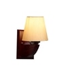 Devansh Solid Wood Electric Wall Light in off-white Colour with off-white Shade Count of 1 Light