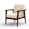 Dado Pebble Solid Wood Lounge Chair in Grey Colour