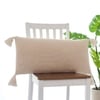 Moss Knit Cotton Pillow Cover  Natural 14X27  Inches