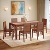 Atlas Crest Storage Solid Wood 6 Seater Dining Table With Set of 3  Atlas Wooden Seat Dining Chair