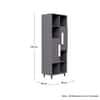 Hexa Engineered Wood Bookshelf Multipurpose Storage Rack in Slate Grey Colour