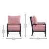 Luxe Boucle Fabric Lounge Chair in Pink Colour