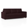 Apollo Compact High Back 3 Seater  Fabric Sofa In Deep Plum Velvet Colour