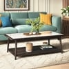 Fleur Coffee Table White & Americain Walnut Finish