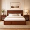Sahaj Solid Wood Comfort King Bed Box Storage Provincial Teak Finish Mattress 72 x 78 Inches