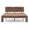 Boston Solid Wood Queen Size Non Storage Bed in Teak Finish