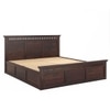 Madhvi Solid Wood King  Size Bed With Box Storage (Walnut Finish)