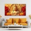 The Castle Decor Lord Buddha Meditation Wall Painting Wooden Framed 27x48 Inch (Style 4)